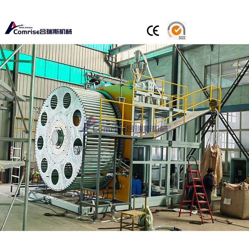 خط إنتاج أنابيب متعرج من الحائط المجوف للشحن